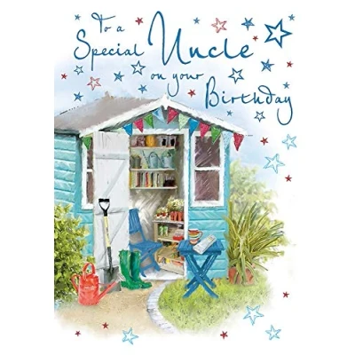 Abbildung von Piccadilly Greetings Geburtstagskarte für Onkel 22,9 x 15,2 cm Regal Publishing, Grün