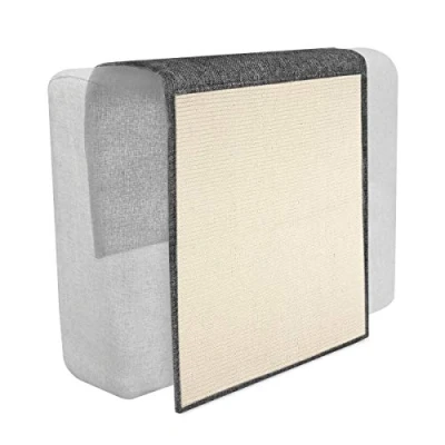 Abbildung von Navaris Tier Beschäftigungsspielzeug Katzen Kratzmatte Kratzschutz Sofa Sisal Kratzteppich 130x45cm,