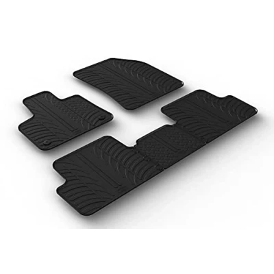 Abbildung von Gledring 0785 Fußmattensatz Gummi vorne und hinten 5 schwarz 750mm 550mm DS: DS7 Crossback