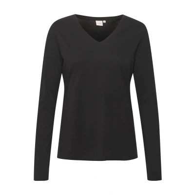 Abbildung von Cream NAIA LONG Sleeve Langarmshirt, Damen, Größe: XS, Pitch black