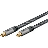 Abbildung von goobay 65307 Toslink Optisches Audio Kabel 5m / Kompatibel mit Soundbar, Stereoanlage, Heimkino, PS4, Xbox/Glasfaser/vergoldeter Anschluss