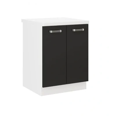 Abbildung von Küchen Unterschrank 60 cm für das Modell,Omega 240 Schwarz + Weiss&#039;