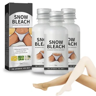 Abbildung von Snow Bleach Cream,Skin Whitening Cream for Body,Snow Private Part,Bleichcreme für Frauen,Intime Bereiche Achseln,Hals,Knie,Ellenbogen,Creme zur Entfernung Dunkler Flecken (3PC)