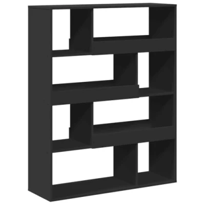 Abbildung von vidaXL Bücherregal Schwarz 100x33x125,5 cm Holzwerkstoff, 1 tlg.
