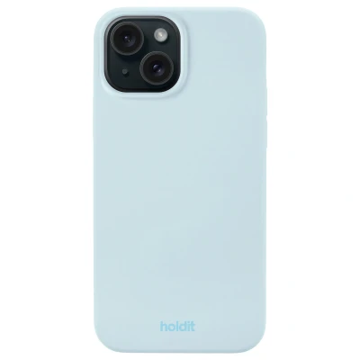 Abbildung von Holdit Silikon Back Cover Blau Apple iPhone 15