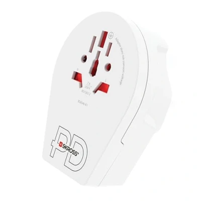 Abbildung von SKROSS World to UK USB C20PD Handelsadapter in Großbritannien aus Euro, Australien, Großbritannien, USA, Japan, Brasilien und China Coprick C 3A Fast Charger