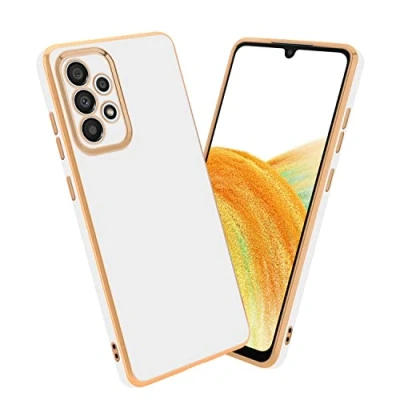 Abbildung von Cadorabo Hülle kompatibel mit Samsung Galaxy A33 5G Schutzhülle TPU Silikon Case Liquid Design Kameraschutz Slim Kratzfest Weiche Gummi Rundumschutz für in Weiß