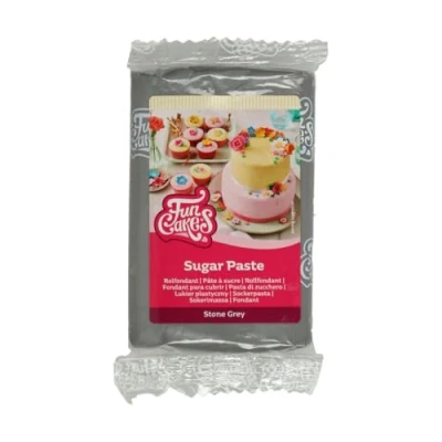 Abbildung von FunCakes Rollfondant Stone Grey: Einfach zu verwenden, glatt, flexibel, weich und biegsam, perfekt zum Dekorieren von Kuchen, halal, koscher glutenfrei, 250 g