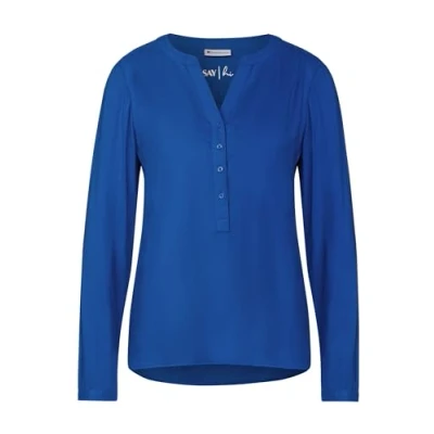 Abbildung von Street One IN Unifarbe Bluse, Damen, Größe: 46, Blau