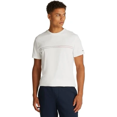 Abbildung von Tommy Jeans Entry Graphic TEE Tshirt print, Herren, Größe: 58, Ecru