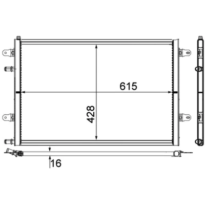 Abbildung von MAHLE ORIGINAL CIR 10 000P Niedertemperaturkühler, Ladeluftkühler AUDI: A6 C6 Avant