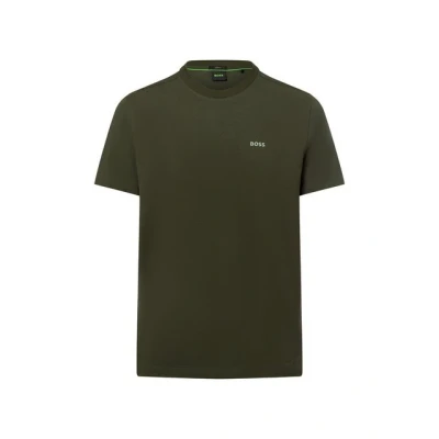 Abbildung von BOSS GREEN Rundhalsshirt Tee mit gummiertem Kontrast Logo