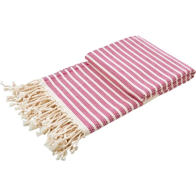 Abbildung von done. Plaid &quot;Lounge Stripes&quot;, Leichtes mit geknoteten Fransen