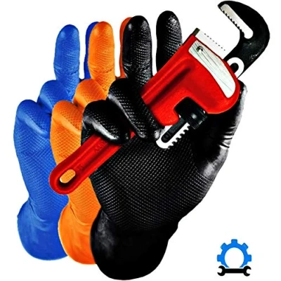 Abbildung von 10 x HygoStar Nitril Handschuh Power Grip puderfrei L 24cm schwarz VE=