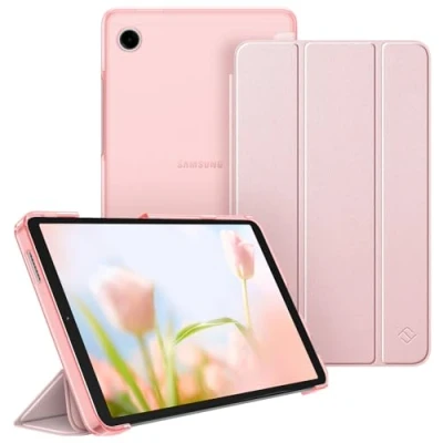 Abbildung von Fintie Hülle für Samsung Galaxy Tab A9 8.7 Zoll 2023, Ultra Dünn Schutzhülle mit Translucent Rückseite Cover Tablet 8,7 SM X110/X115/X117, Roségold