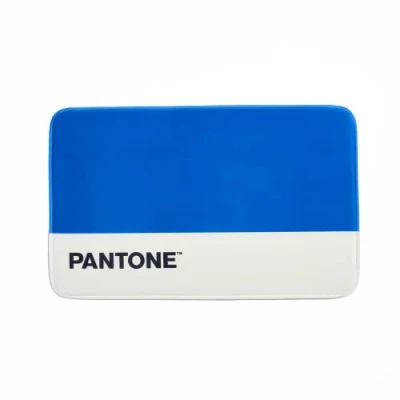 Abbildung von Pantone™ Badezimmerteppich, rutschfest, aus Memory Schaum, saugfähig und weich, mit gummierter Rückseite, waschbar, ideal auch als moderner Wohnzimmerteppich Wohnzimmerteppich, 80 x 50 cm, Blau