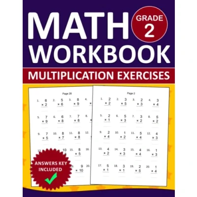 Abbildung von Math Workbook For Grade 2 Multiplication Exercises With Answers Key: Second Single &amp; ... Book