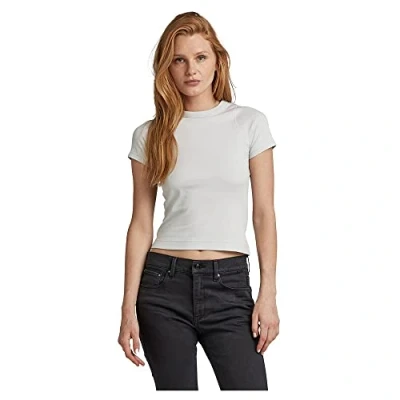 Abbildung von G STAR RAW Damen Cropped Ultra Slim Top, Grau (oyster mushroom D22767 D275 D607), L