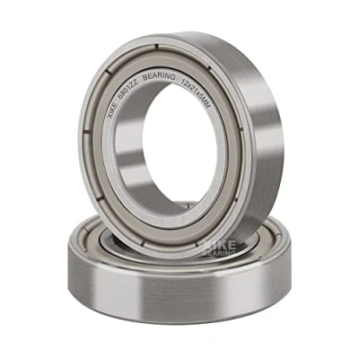 Abbildung von XiKe 2 Stück 6801ZZ Kugellager 12x21x5mm Vorgeschmiert und Metall Doppeldichtung, 6801 2Z Rillenkugellager aus Chromstahl.