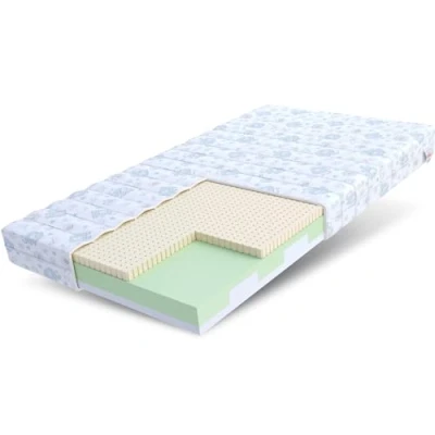 Abbildung von FDM Smile Matratze 90x200 cm Kaltschaum Kindermatratze Höhe 10 Härtegrad H3 Öko Tex Allergikergeeignet Bezug Waschbar Latex Matratzenbezug Dumbo