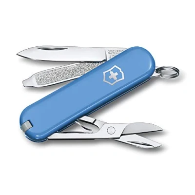 Abbildung von Victorinox Schweizer Taschenmesser, Klein, Classic SD, Multitool, Swiss Army Knife mit 7 Funktionen, Klinge, Nagelfeile, Schraubendreher