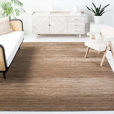 Abbildung von SAFAVIEH Modern Teppich für Wohnzimmer, Esszimmer, Schlafzimmer Vision Collection, Kurzer Flor, Creme, 155 X 229 cm