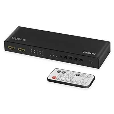 Abbildung von LogiLink HD0049 HDMI Matrix Switch, 4x2 Port, 4K/60 Hz, Scaler