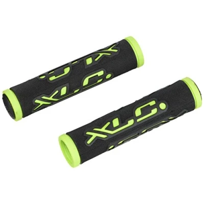 Abbildung von XLC Unisex Erwachsene Griffe Dual Colour GR G07, Schwarz, grün, Unisize