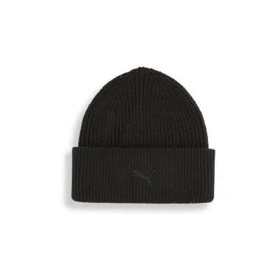 Abbildung von Puma Wardrobe Essentials Grobstrick Beanie Mit Plain Black