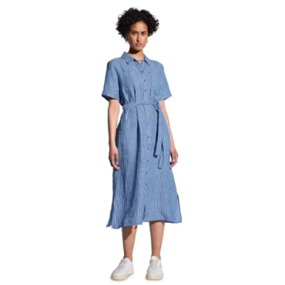 Abbildung von Street One Gestreiftes Blusenkleid, Damen, Größe: 46, Blau