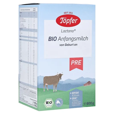 Abbildung von Töpfer Lactana Bio Pre Pulver 600 g