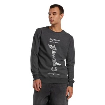 Abbildung von Mister Tee Herren Depresso Crewneck S Charcoal