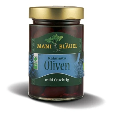 Abbildung von MANI Kalamata Oliven in Lake, bio, 2er Pack (2 x 180 g)