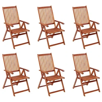 Abbildung von vidaXL Gartenstuhl Klappbare Gartenstühle 6 Stk. Massivholz Akazie (6 St)