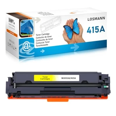 Abbildung von LOSMANN 415A Toner Kompatible für HP 415X W2032A W2032X Tonerkartusche Ersatz Color Laserjet Pro MFP M479fdw M479fnw M479fdn M479dw M454dn M454dw M479 M454 (Gelb)