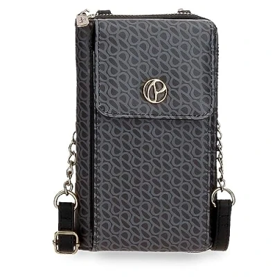 Abbildung von Pepe Jeans Megan Kleine Umhängetasche Schwarz 11x20x4 cm Kunstleder, Schwarz, Talla única,