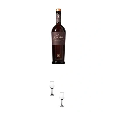 Abbildung von Marzadro LA TRENTINA morbida 0,7 Liter + Nosing Gläser Kelchglas Bugatti mit Eichstrich 2cl und 4cl 2 Stück