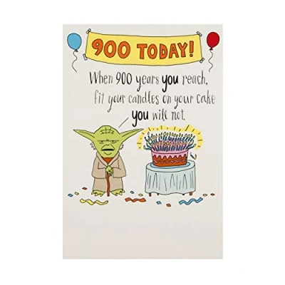 Abbildung von Geburtstagskarte von Hallmark Studio lustiges Star Wars Design