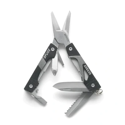 Abbildung von Gerber Multifunktionswerkzeug mit Schere, 8 Funktionen, Splice Pocket Tool, Aluminium/Edelstahl, Schwarz, 31 000013