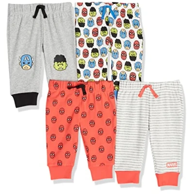 Abbildung von Amazon Essentials Disney Marvel Star Wars Unisex Baby Hose, 4er Pack, Friends, 0 Monate