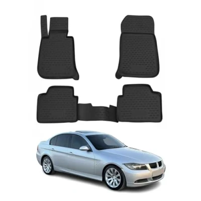 Abbildung von OMAC Gummimatten Fußmatten kompatibel mit BMW 3er Limo Touring Coupe E90 E91 E92 2004 2013