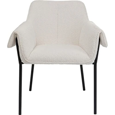 Abbildung von Kare Design Armlehnstuhl Bess, Beige, Esszimmerstuhl, Abnehmbarer Bezug,85x70x63cm (H/B/T)