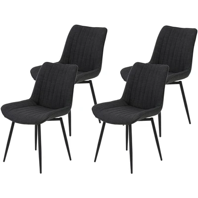 Abbildung von HELA Drehstuhl &quot;Vierfußstuhl BERGEN&quot;, (Set), 4 St., Webstoff, Esszimmerstuhl, XL Sitzbreite, 360 drehbar