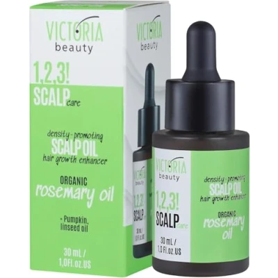 Abbildung von Victoria Beauty Rosmarinöl Haare, Haarwachstum beschleunigen, Haaröl gegen Haarausfall, Bio Öl mit Rizinusöl, Kürbiskernöl und Leinsamenöl, Für Frauen Männer, Rosemary Oil for Hair Growth, 30ml