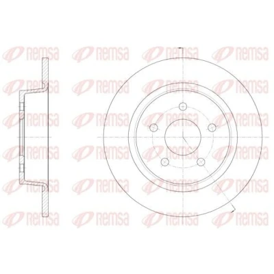 Abbildung von REMSA 61459.00 Bremsscheibe Hinterachse 279,8, 279,8 11 5 voll FORD: KUGA 2, Tourneo Connect / Grand V408 Kombi, C Max 2