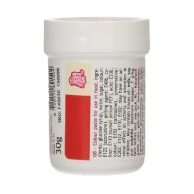 Abbildung von FunCakes Pastenfarbe Weihnachtsrot; Konzentrierte Lebensmittelfarbe für Teig, Sahne, Fondant, Marzipan, Modellier und Blütenpaste. Halal koscher. 30 g