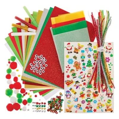 Abbildung von Baker Ross FX811 Weihnachts Bastelpaket Kunsthandwerkbedarf für Kinder