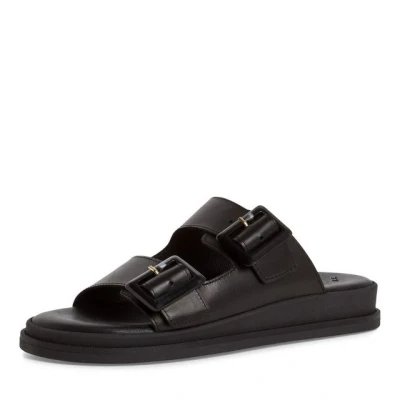 Abbildung von Tamaris Pantolette flach, Damen, Größe: 37, Black leather Schuhe