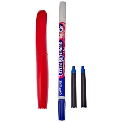 Abbildung von Pelikan Twist in verschiedenen Farben, ergonomischer Kugelschreiber, Rechts und Linkshänder für Schule Büro, nicht verformbare M Spitze, 2 blaue Patronen Radiergummi, nachfüllbar