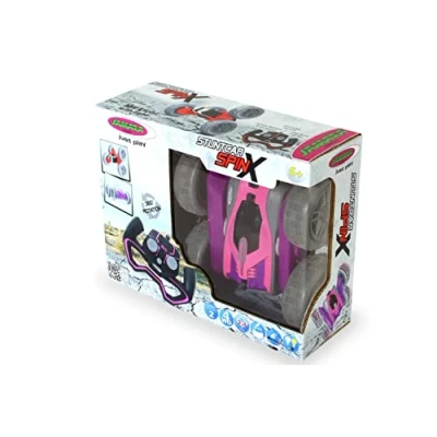 Abbildung von Jamara RC Auto SpinX Stuntcar 2,4GHz, lila rosa, mit zuschaltbarem LED Licht